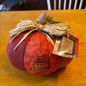 Hallmark vintage patchwork pumpkin. New with tag